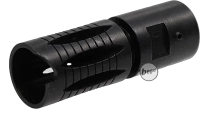 G36 KSK Flashhider aus Stahl, CNC gefräst, mit 14mm- (CCW) Gewinde und QD Aufnahme