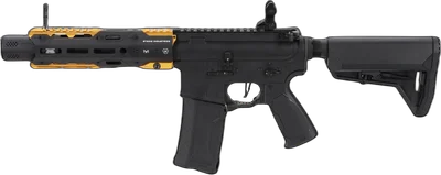 King Arms x Strike Industries Sentinel GRIDLOK® 8.5" Aster SE ETU Black and Gold airsoft Carbine