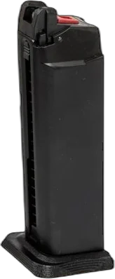EMG low-cap magazine, 25 green gas rounds, for BLU replicas – Black