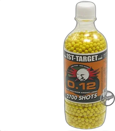2.700 1ST TARGET DELIGHT Airsoft BBs 6mm 0,12g gelb für Indoor Softair 0,5J und Spring Granaten
