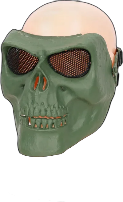 Skull-style balaclava – Olive