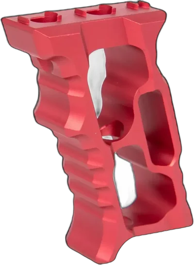 JJ Airsoft Aluminium angle grip TD Minivert for KeyMod/M-LOK Red
