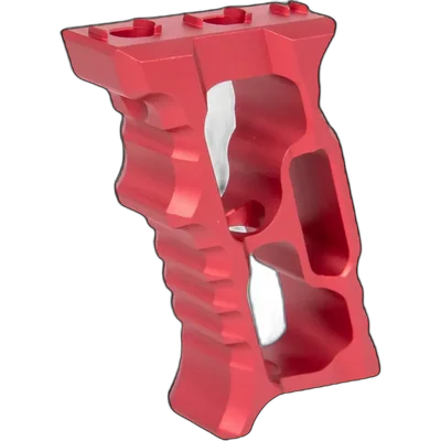 JJ Airsoft Aluminium angle grip TD Minivert for KeyMod/M-LOK Red