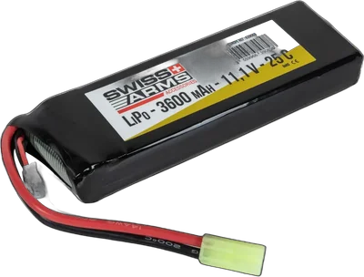 Swiss Arms 3600 mAh Li-Po battery 25 C 11.1V Mini Tamiya