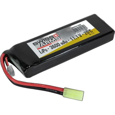 Swiss Arms 3600 mAh Li-Po battery 25 C 11.1V Mini Tamiya