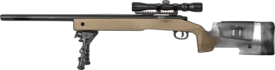 SA-S02 CORE™ sniper rifle replica with scope and bipod - tan