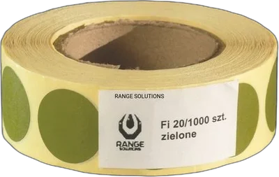 Range Solutions Range Solution 20mm target stickers - 1000 pcs Green