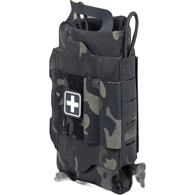 WoSport Tactical tear-off first aid kit with Velcro Wosport MC Black