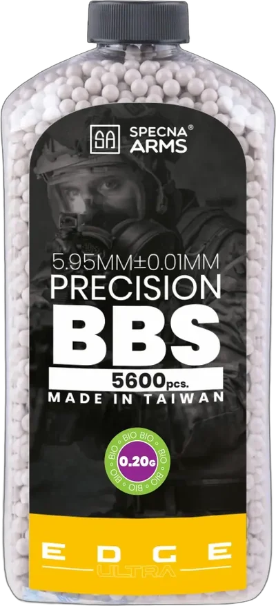 Specna Arms EDGE ULTRA™ BIO 0.20g precision BB's - 5600 pcs - white - bottle