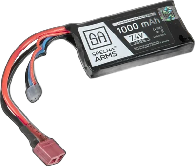 Specna Arms LiPo 7,4V 1000mAh 30/60C (PEQ) Battery - T-Connect (Deans)