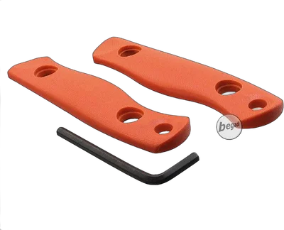 Griffschalen Set für Outdoormesser "Hersir", Fieldcraft "Camp" oder DIY Messerbau  - orange (2 Stück)