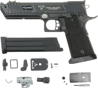Army Armament TTI Pit Viper (R601) HiCapa "CNC, Begadi Upgrade Version" -schwarz-, mit Begadi Stahl HopUp Unit (frei ab 18 J.)