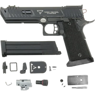 Army Armament TTI Pit Viper (R601) HiCapa "CNC, Begadi Upgrade Version" -schwarz-, mit Begadi Stahl HopUp Unit (frei ab 18 J.)