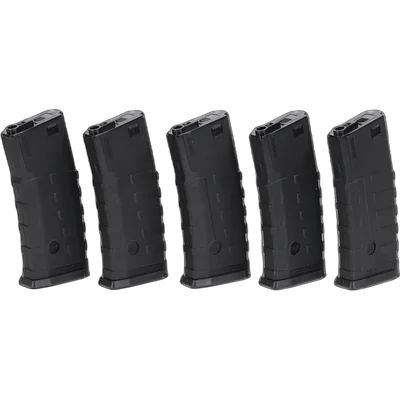 CAA AIRSOFT DIVISION Set of 5 hi-cap 360 ball CAA magazines for M4/M16 replicas Black