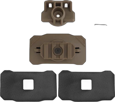 Universal flashlight mount for Wosport Tan helmet