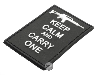 3D Abzeichen "Carry an G36", aus Hartgummi, mit Klett - schwarz