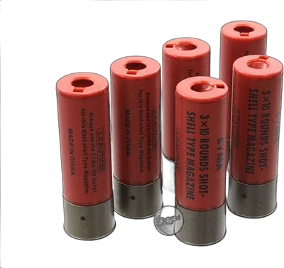 Ersatz Shells für Begadi Sport Shotgun Serie, rot -6er Pack-
