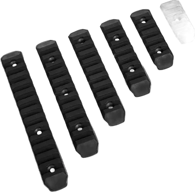 JJ Airsoft Set of 6 polymer RIS rails for M-LOK Black