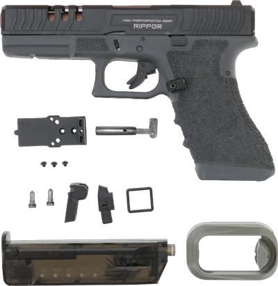 Army Armament R17 Ripper GBB, Begadi Special Version, -schwarz-grau mit bronze Outerbarrel - für Bastler (frei ab 18 J.)
