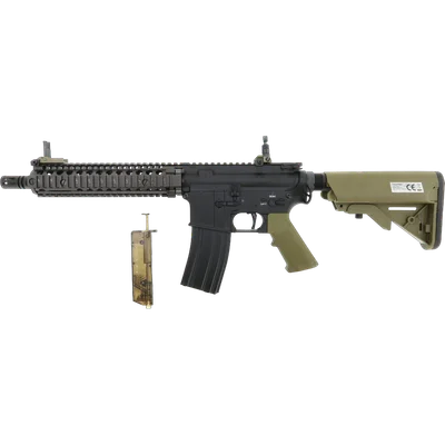 E&C M4 "MK18 MOD"- S-AEG mit Begadi CORE EFCS / Mosfet & PRO HopUp, mit MAXX Model Speedtrigger -bicolor- (frei ab 18 J.)