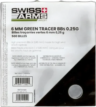 CyberGun Tracer Swiss Arms BBs 0.25g 500 pcs. green