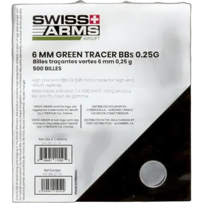 CyberGun Tracer Swiss Arms BBs 0.25g 500 pcs. green
