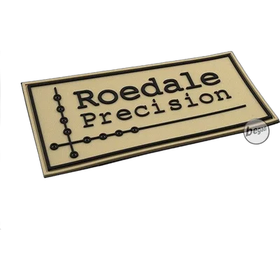 BEGADI 3D Abzeichen "ROEDALE" aus Hartgummi, mit Klett - TAN