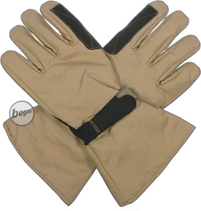 Mikrofaser Handschuhe, lange Stulpe,  (100% Polyester) - khaki