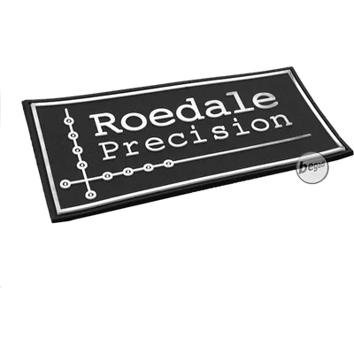 BEGADI 3D Abzeichen "ROEDALE" aus Hartgummi, mit Klett - schwarz