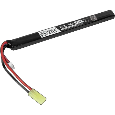 Specna Arms LiPo 7.4V 1200mAh 20C/40C Battery – Tamiya - Under AK Dust Cover