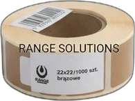 Range Solutions square disc covers, 22x22mm, 1,000 pcs. – Brown