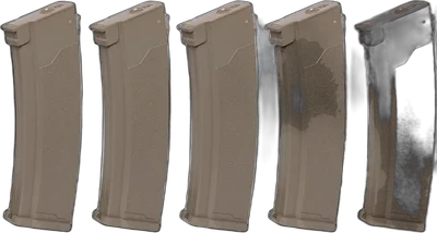 Specna Arms Set of 5 Mid-Cap S-Mag magazines for J series 175 BBs Tan