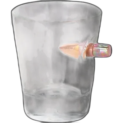 Lucky Shot glass with .308 cartridge