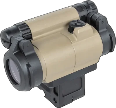 JJ Airsoft M5 red dot sight with adjustable mount Tan