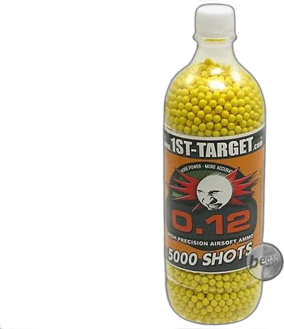 5.000 1ST TARGET DELIGHT 6mm Airsoft BBs, gelb, für Indoor Softair 0,5J und Spring Granaten, 0,12g
