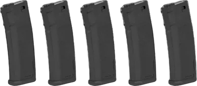 Specna Arms Set of 5 S-Mag Mid-Cap magazines for 125 rounds - black