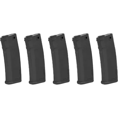 Specna Arms Set of 5 S-Mag Mid-Cap magazines for 125 rounds - black