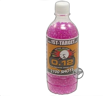 2.700 1ST TARGET DELIGHT Airblister 6mm Airsoft BBs, lila, für Indoor Softair 0,5J und Spring Granaten, 0,12g
