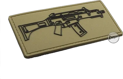 BEGADI 3D Abzeichen "HW60C" aus Hartgummi, mit Klett - TAN