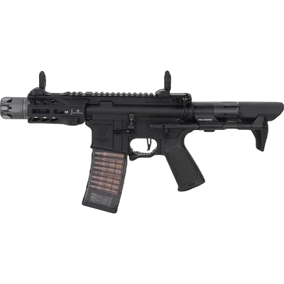 CYMA Strike Industries x EMG Raider PDW CGS CQB GBBR 4" Carbine – Black