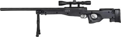 SA-S11 EDGE™ sniper airsoft rifle with scope and bipod Black