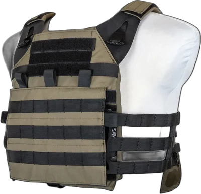 Specna Arms Tactical Plate Carrier type waistcoat with assault panel Ranger Green