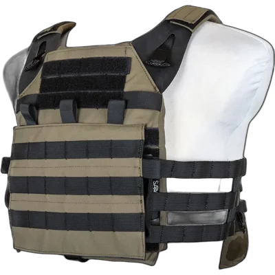 Specna Arms Tactical Plate Carrier type waistcoat with assault panel Ranger Green