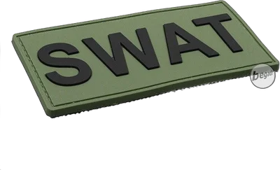 BE-X 3D Abzeichen "SWAT - olive" aus Hartgummi