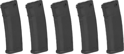 Specna Arms Set of 5 S-Mag Hi-Cap magazines for 380 rounds - black