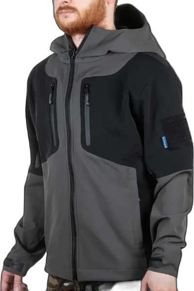 Blue Label 'Spinosaurus' Softshell Jacket Grey