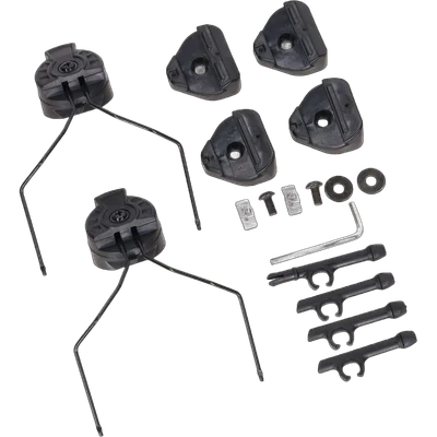 EARMOR M13-Peltor mounts for M31/M32 headphones on M-LOK MTEK FLUX rails - Black