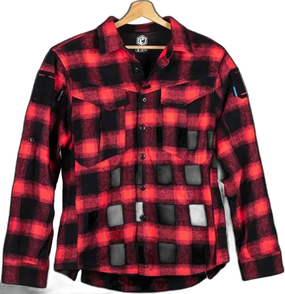 Emerson Gear Blue Label Longicorn flannel shirt Black and red