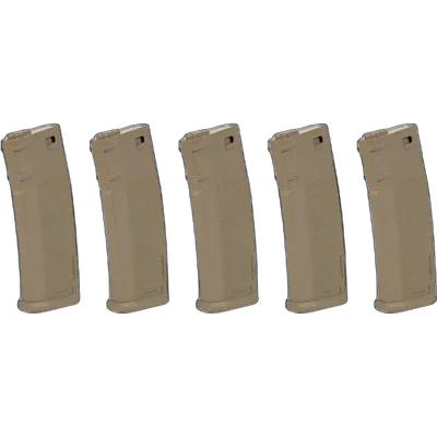 Specna Arms Set of 5 S-Mag Mid-Cap magazines for 125 BBs - tan
