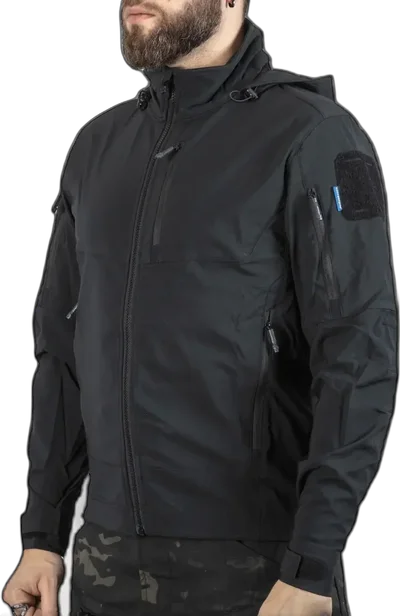 Emerson Blue Label 'Fog' Softshell Jacket Black